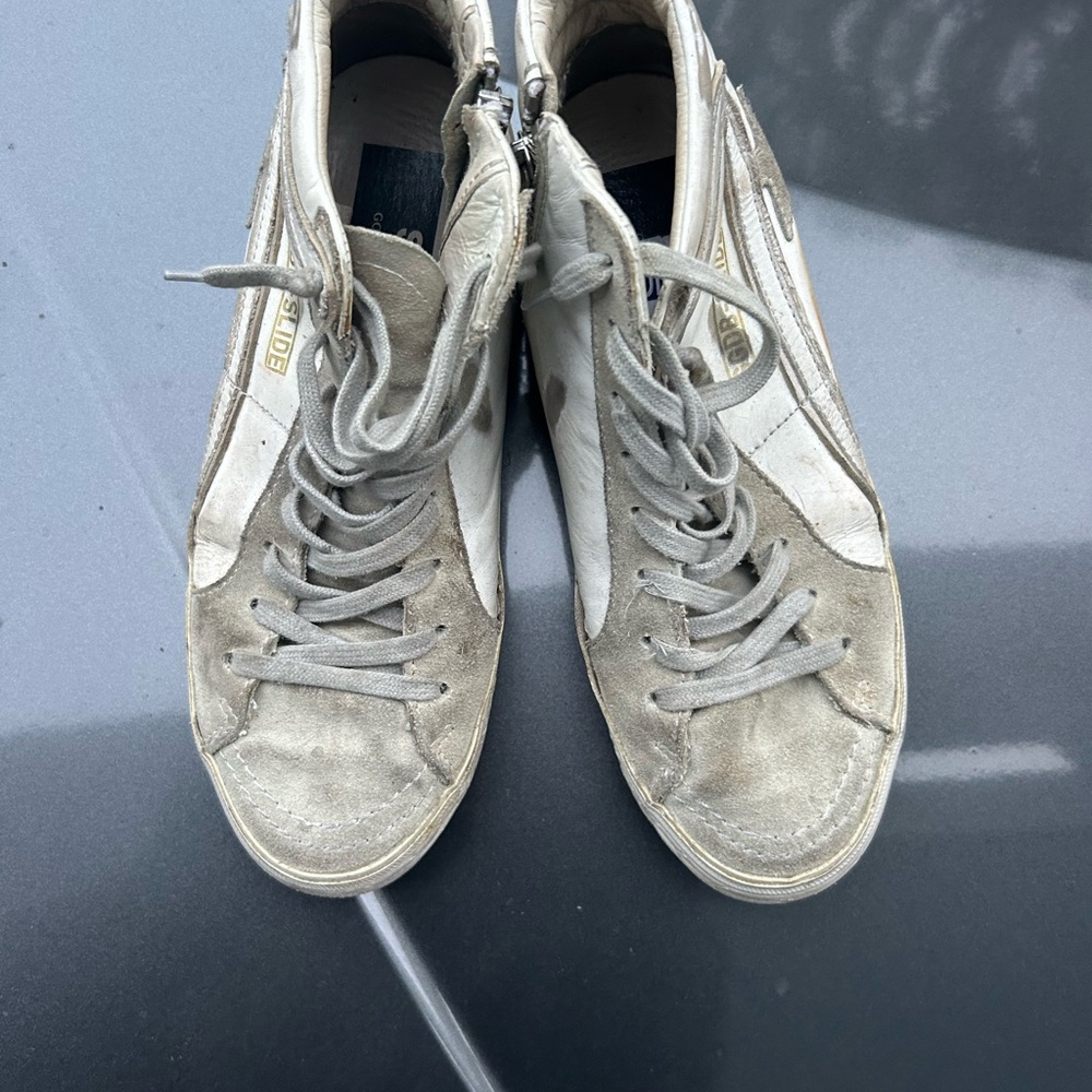 Golden Goose Gray High-Top Sneakers